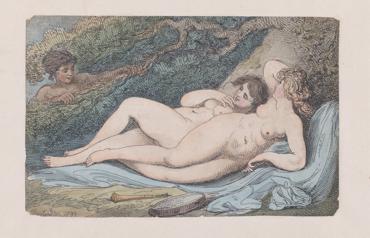 Nymphes des bois La Découverte, 1799 - Thomas Rowlandson