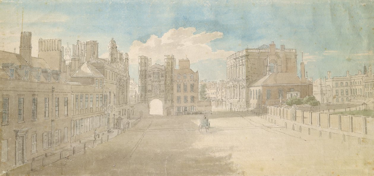Whitehall, Holbein Gate et Banqueting House à droite - Thomas Sandby