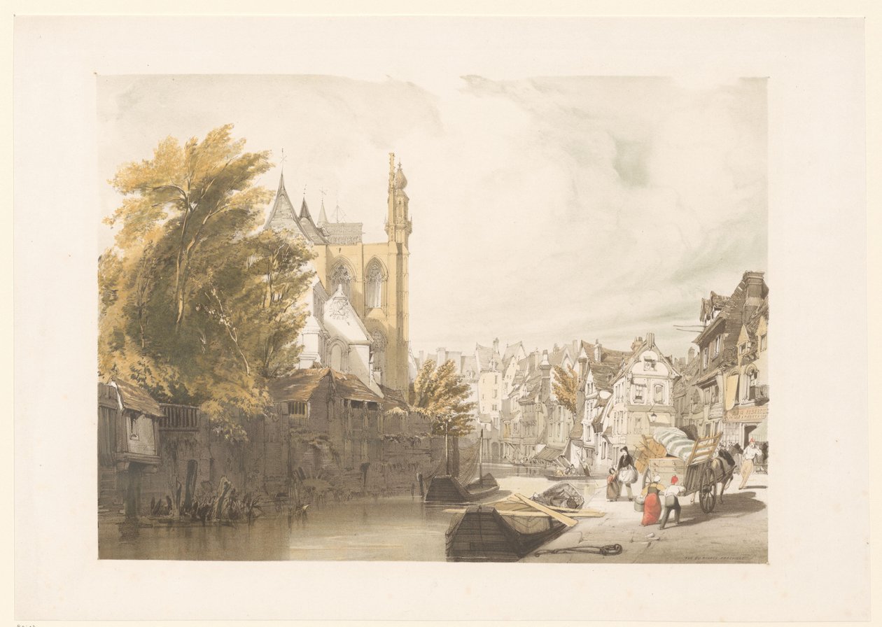 Vue sur la rue de Rivage à Abbeville - Thomas Shotter Boys