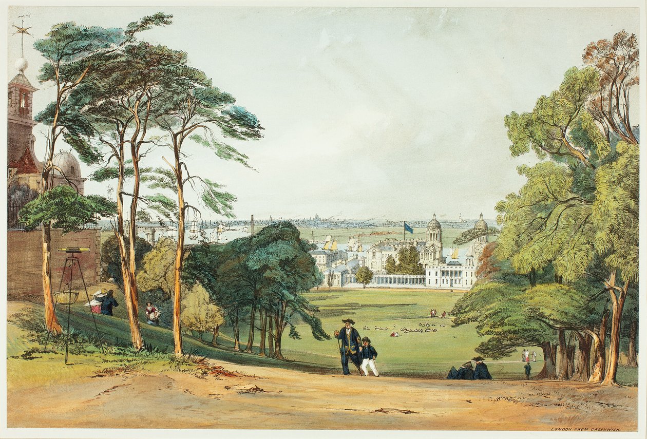 Londres, depuis Greenwich, planche cinq de Vues originales de Londres tel qu