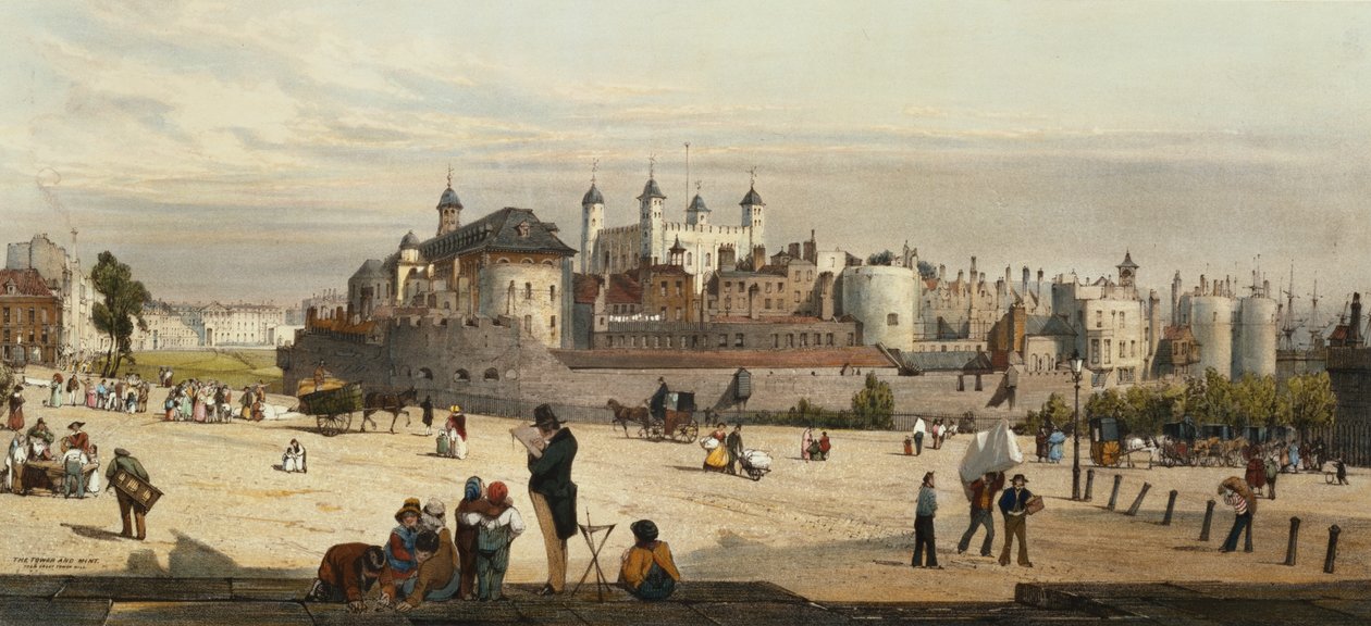 La tour et la Monnaie, depuis Great Tower Hill, de 