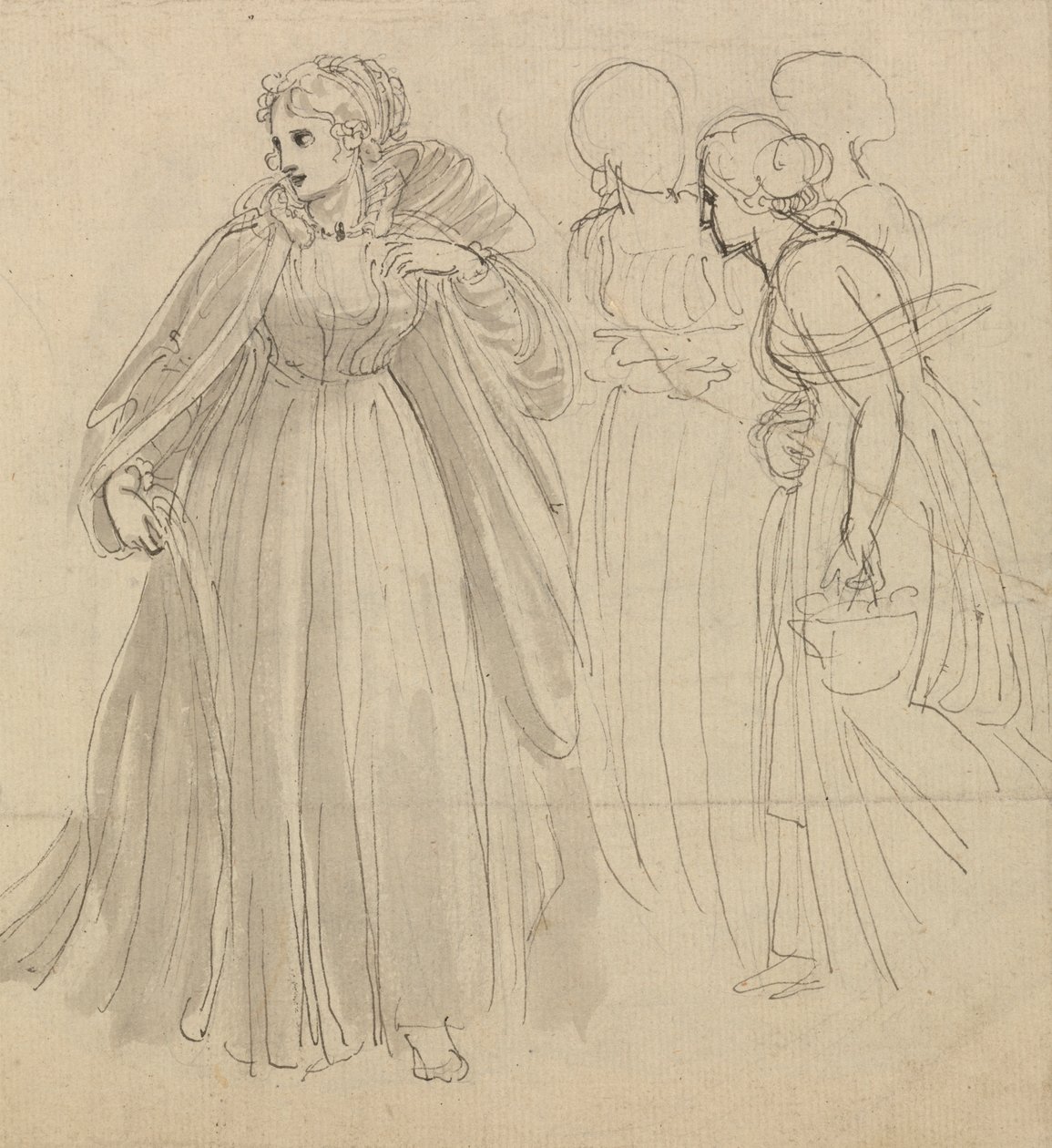 Étude pour une illustration - Une princesse avec ses servantes - Thomas Stothard