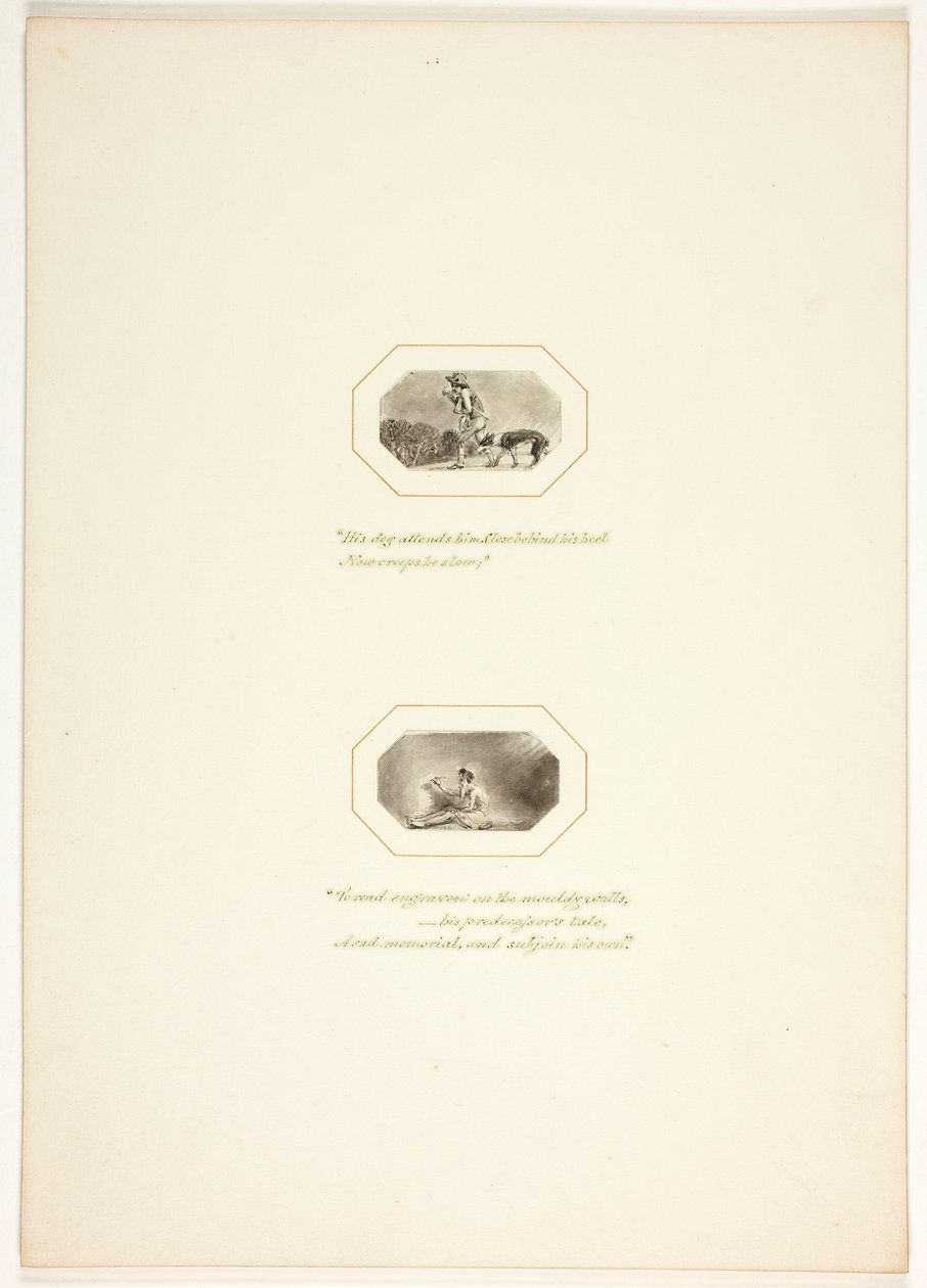 Étude pour une planche de « The Task » - Thomas Stothard
