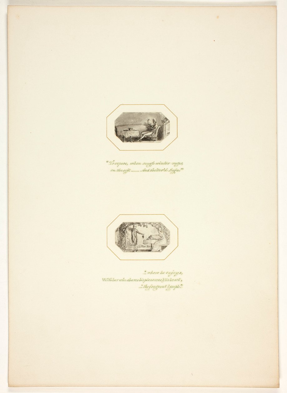 Studie für eine Platte aus The Task - Thomas Stothard