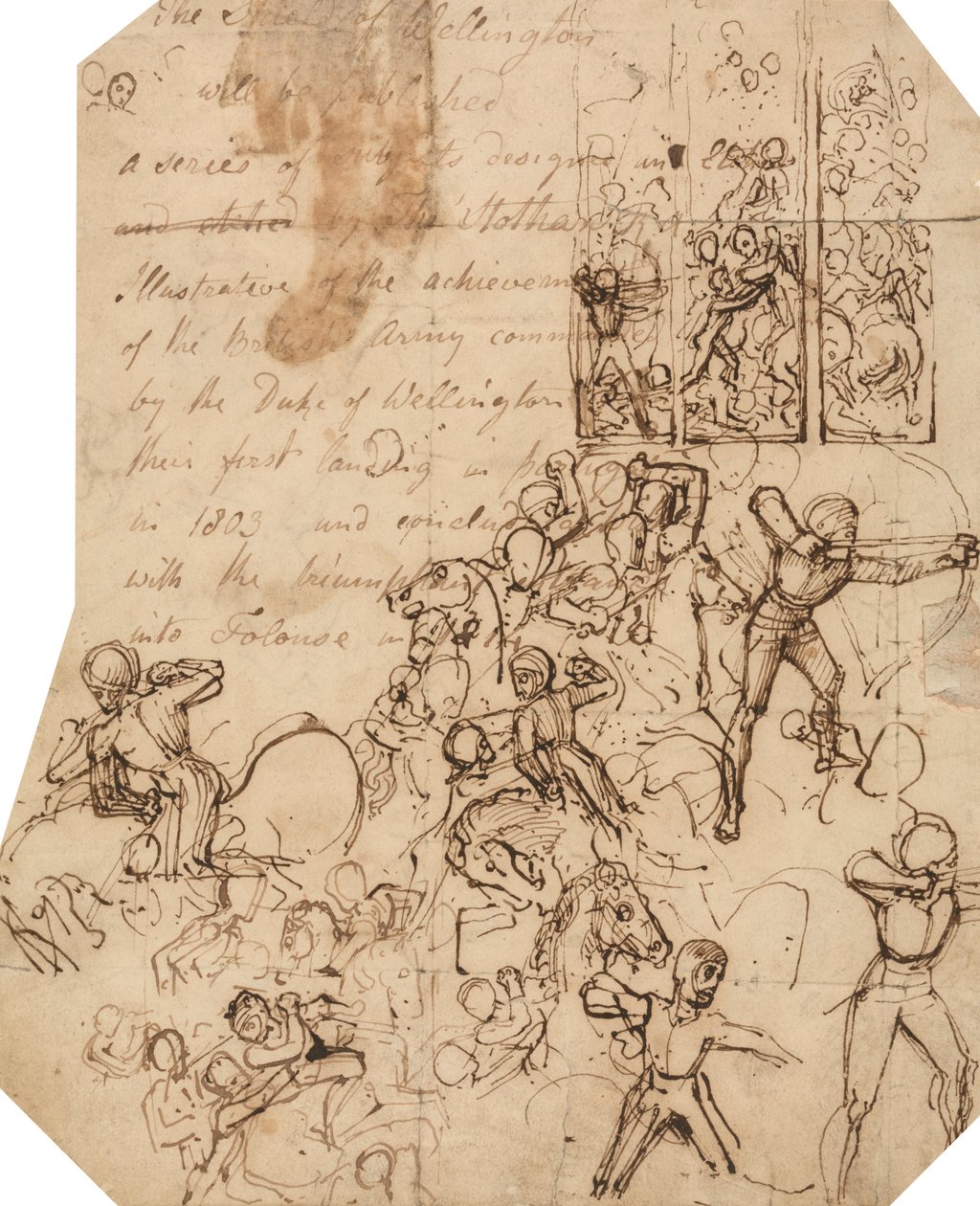 Étude pour le bouclier de Wellington - Thomas Stothard