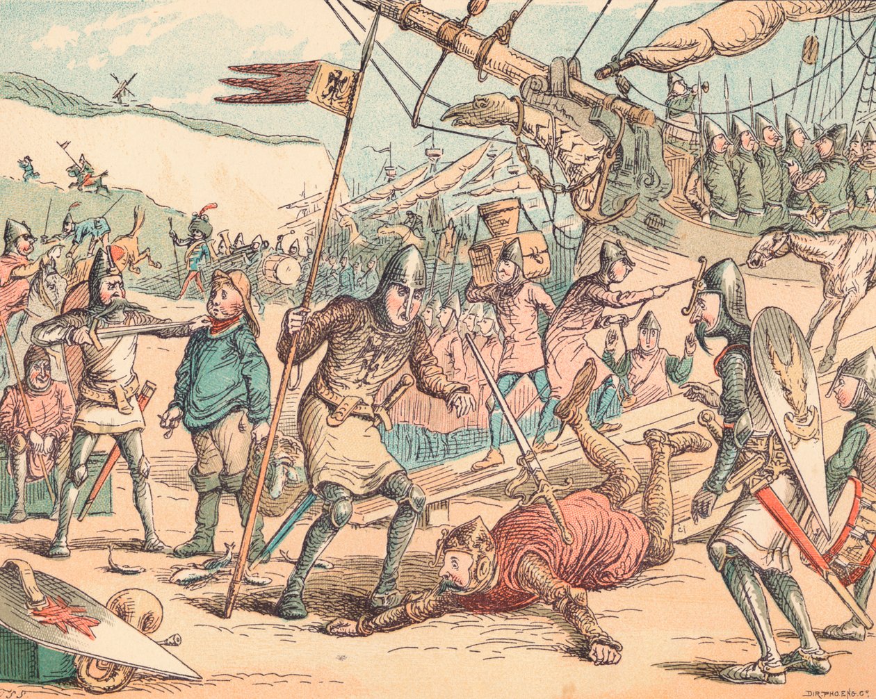 Le Débarquement de Guillaume le Conquérant, vers 1884 - Thomas Strong Seccombe