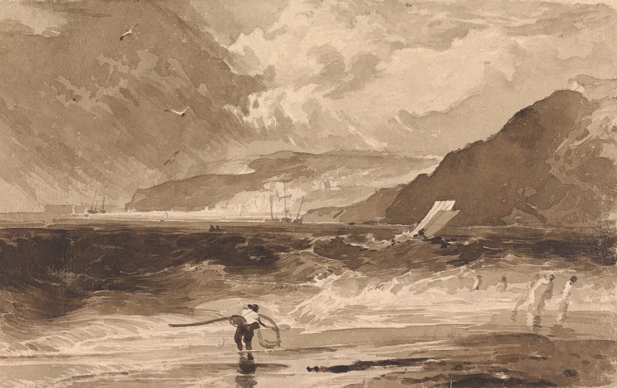 Lyme Regis, Dorsetshire, une rafale - Thomas Sully