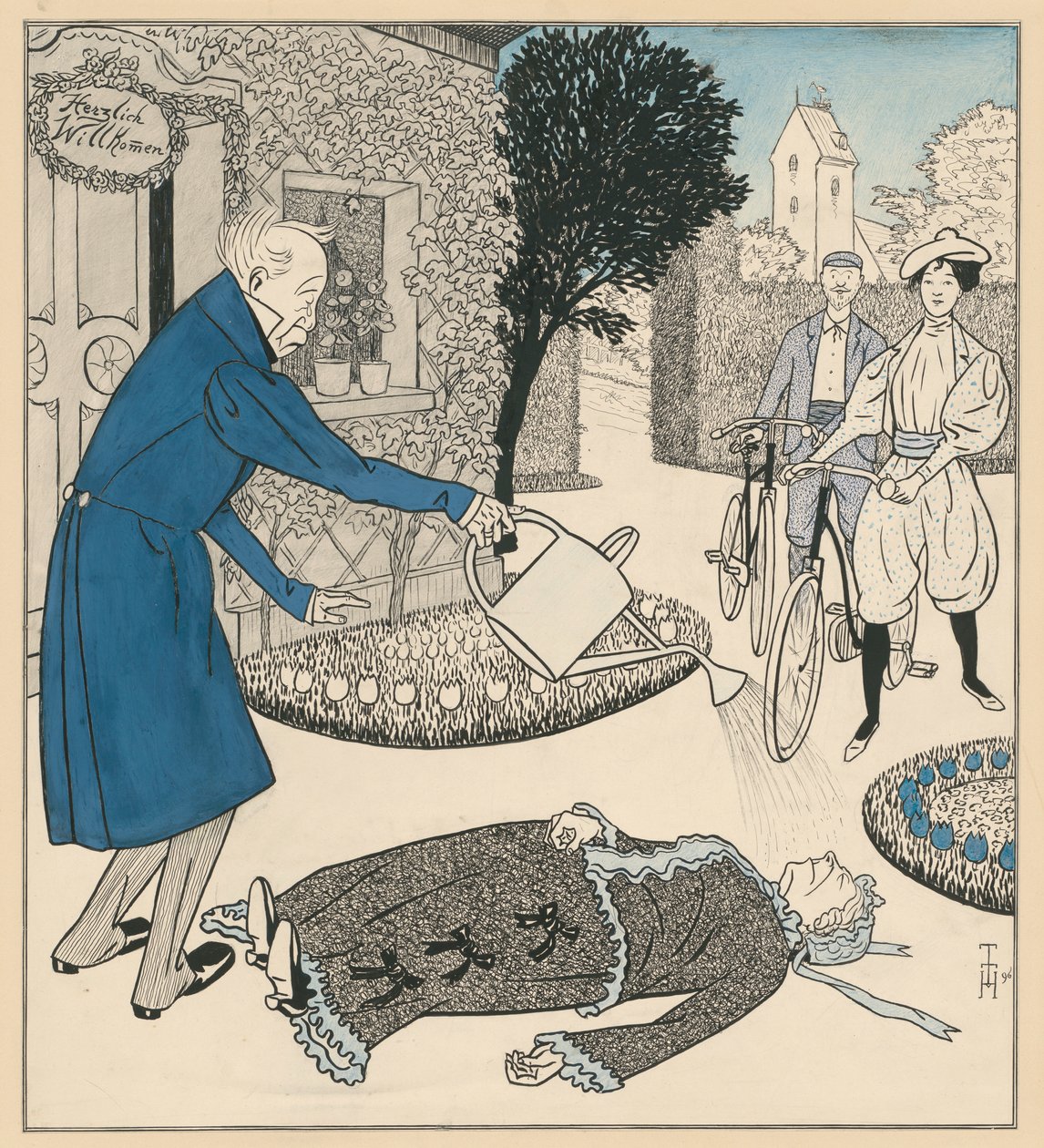 La femme moderne ou visite aux jeunes mariés - Thomas Theodor Heine