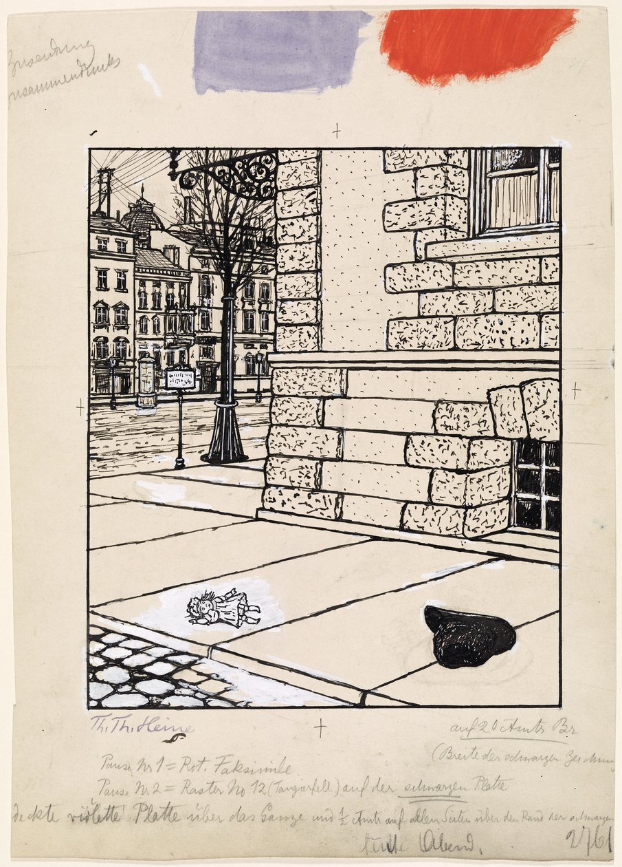 Après la manifestation de rue ; Simplicissimus XIV/52 - Thomas Theodor Heine
