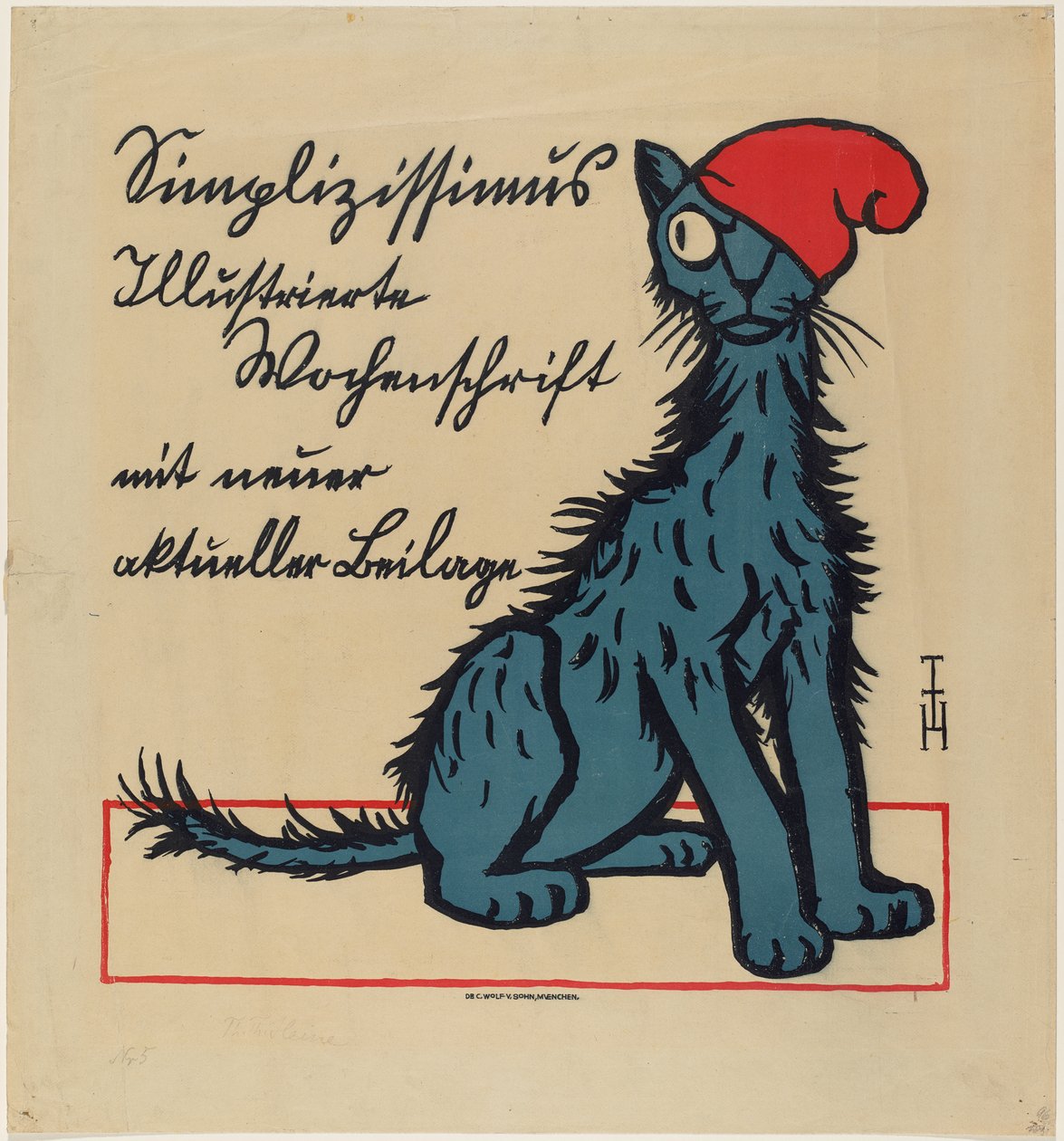 Werbeplakat für den Simplicissimus - Thomas Theodor Heine