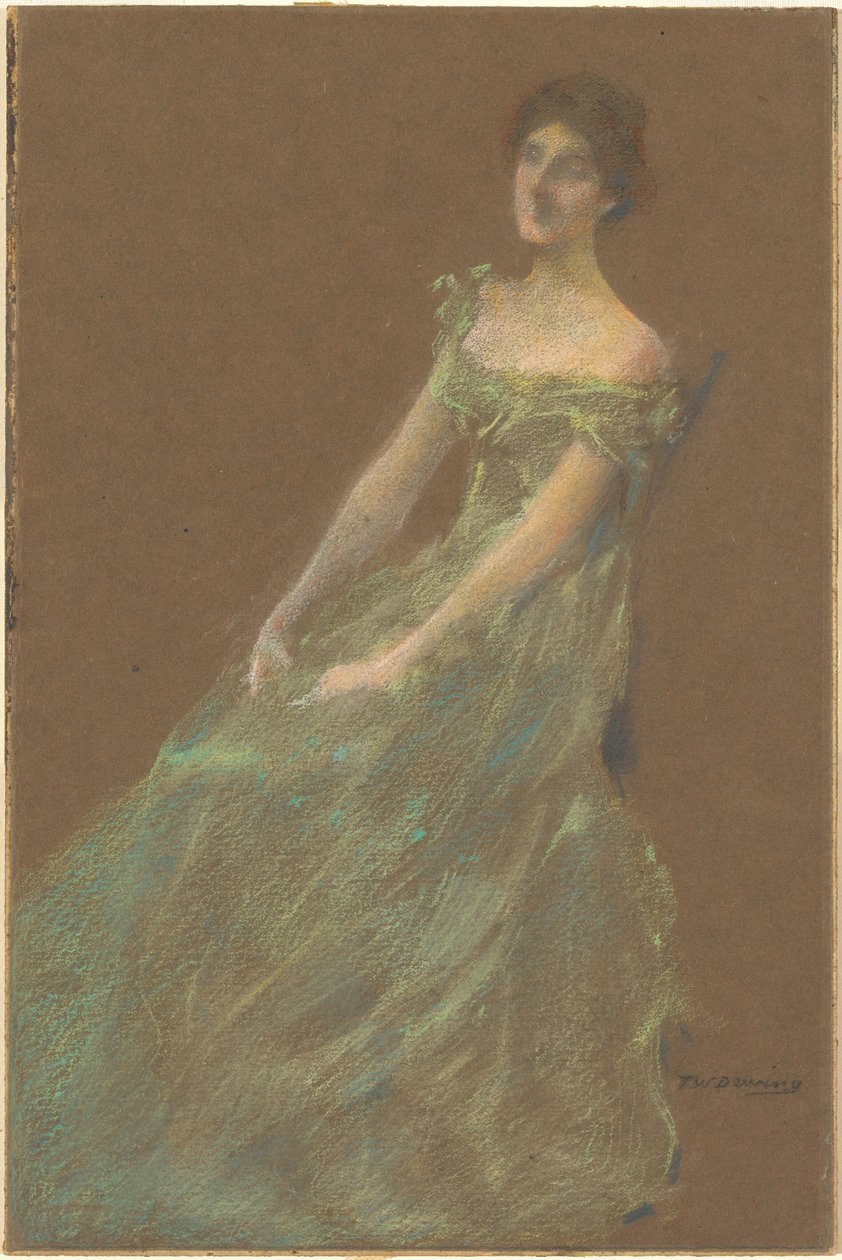 La robe verte - Thomas Wilmer Dewing