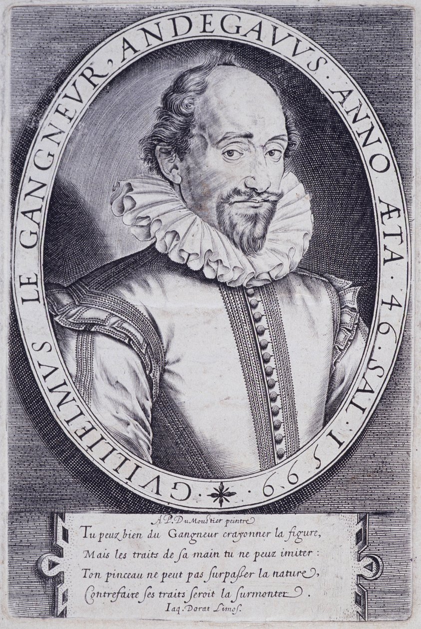 Portrait de Guillaume Le Gangneur (1553-1624), secrétaire de la chambre du roi de France - Thomas de Leu