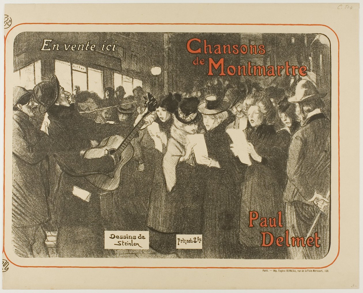 Chansons de Montmartre - Théophile Alexandre Pierre Steinlen