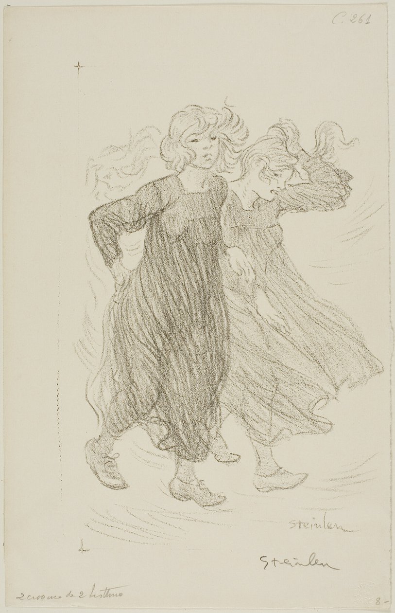 Coup de vent - Théophile Alexandre Pierre Steinlen