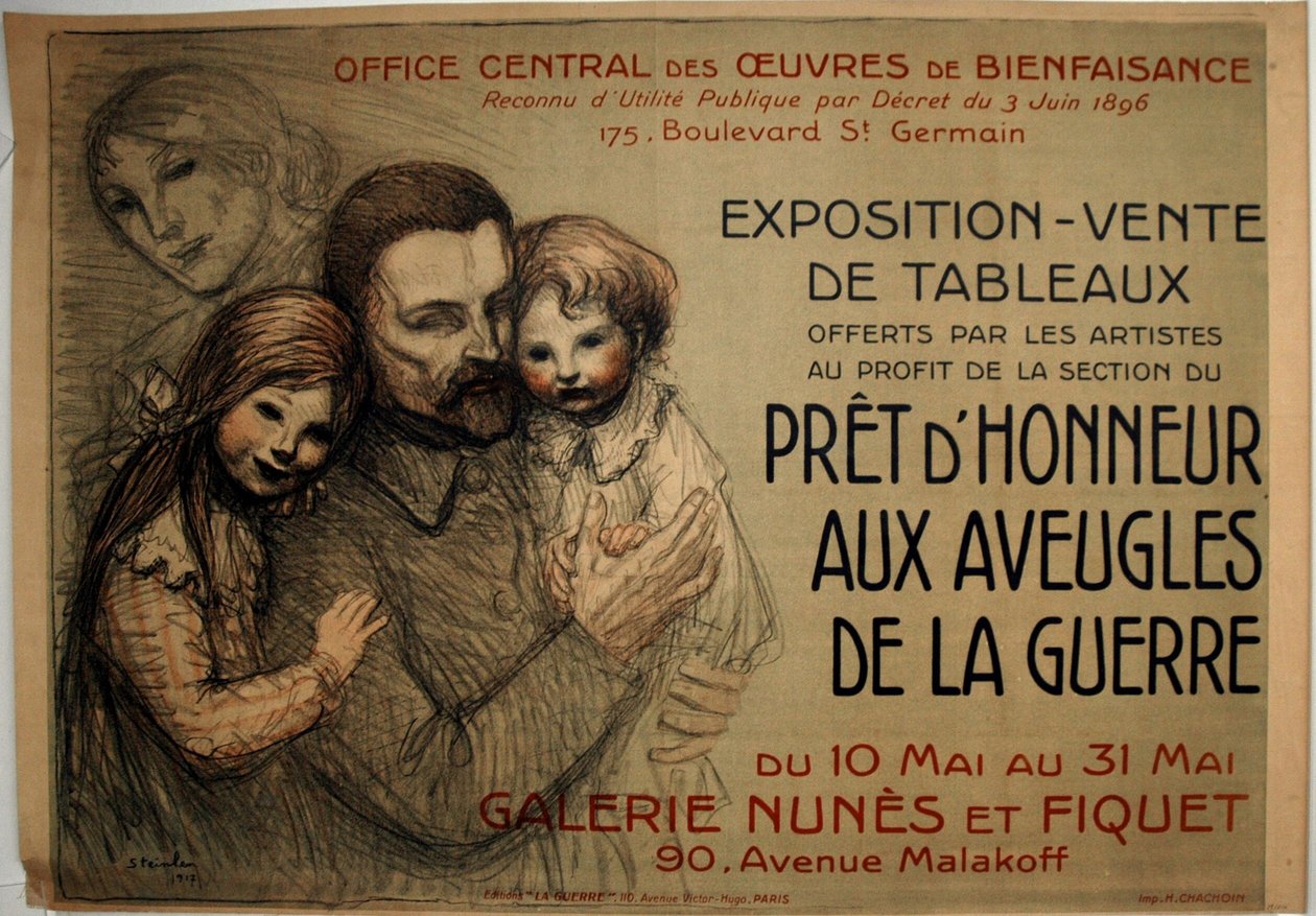 Prêt à honorer les aveugles de guerre - Théophile Alexandre Pierre Steinlen