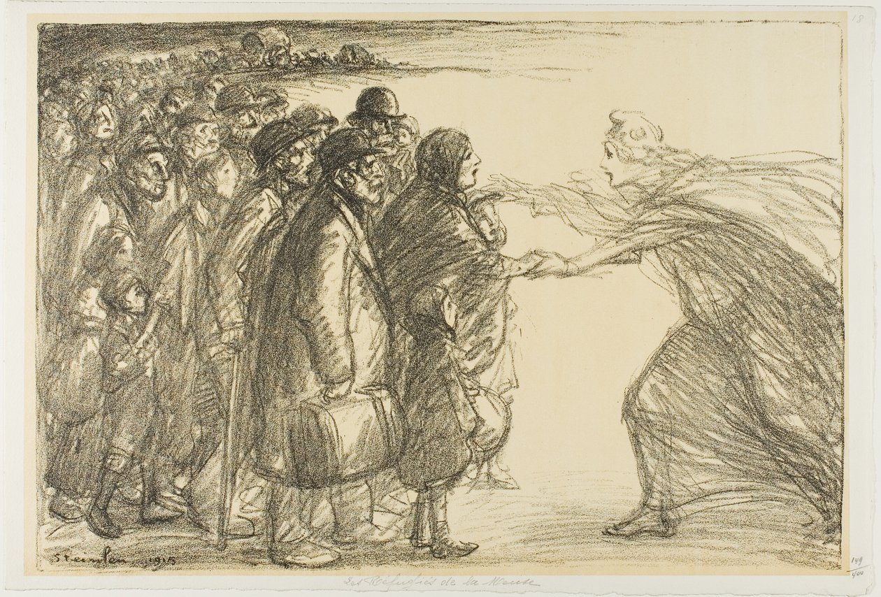 Réfugiés de la Meuse - Théophile Alexandre Pierre Steinlen