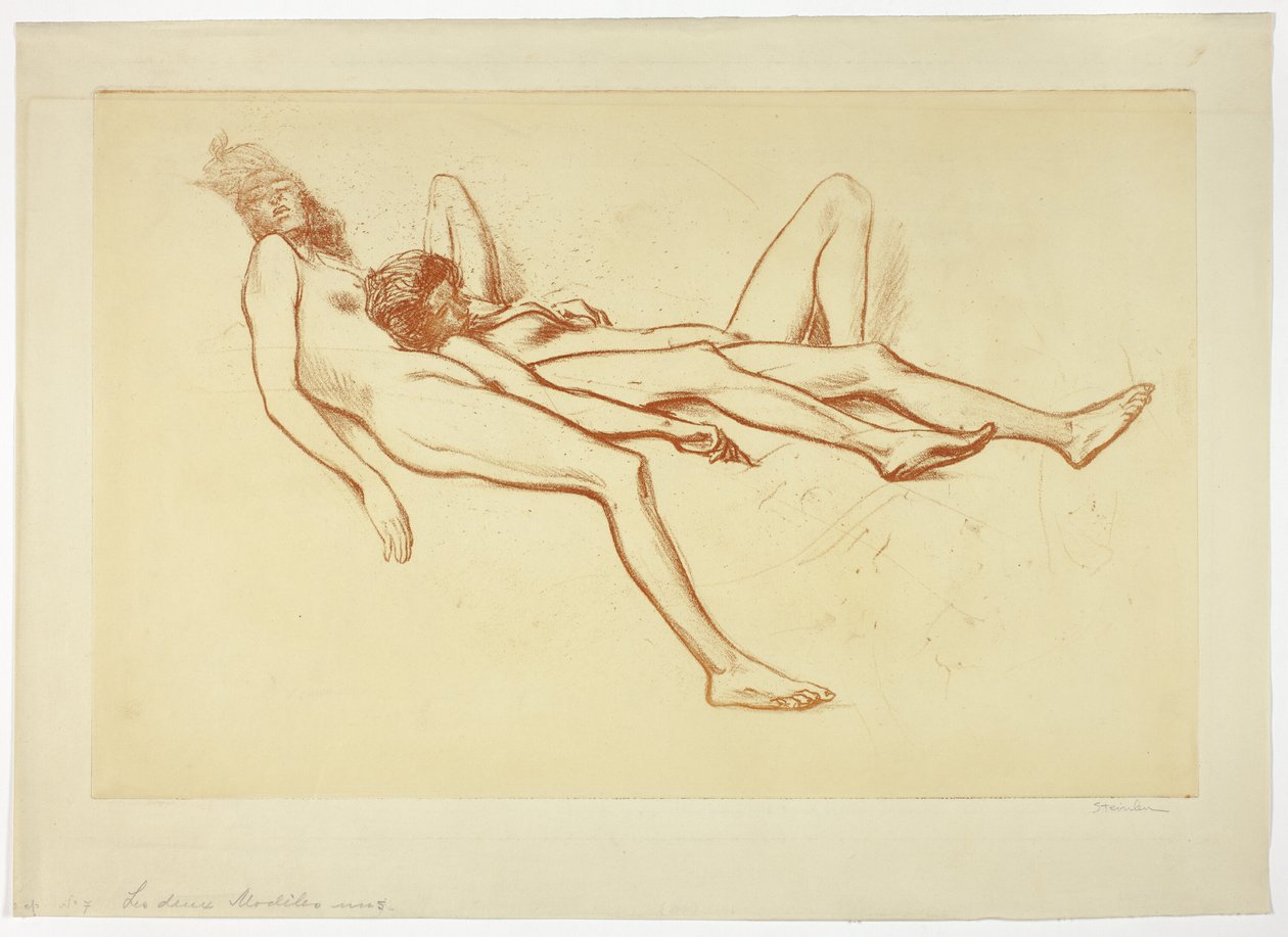 Deux modèles nus - Théophile Alexandre Pierre Steinlen