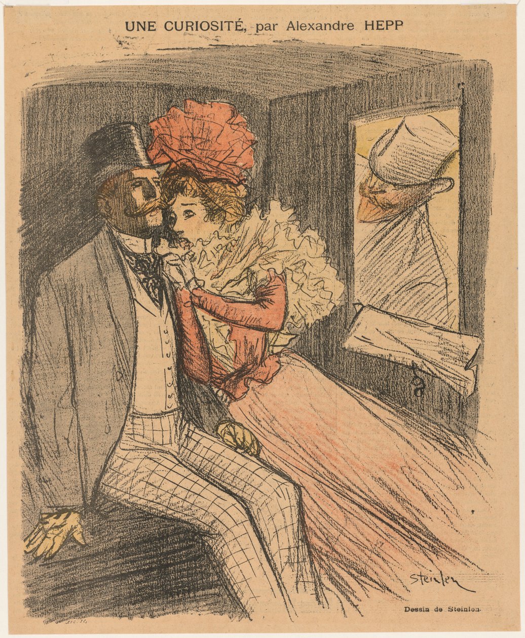 Gil Blas Illustré : Une curiosité, par Alexandre Hepp, 1897 - Théophile Alexandre Steinlen