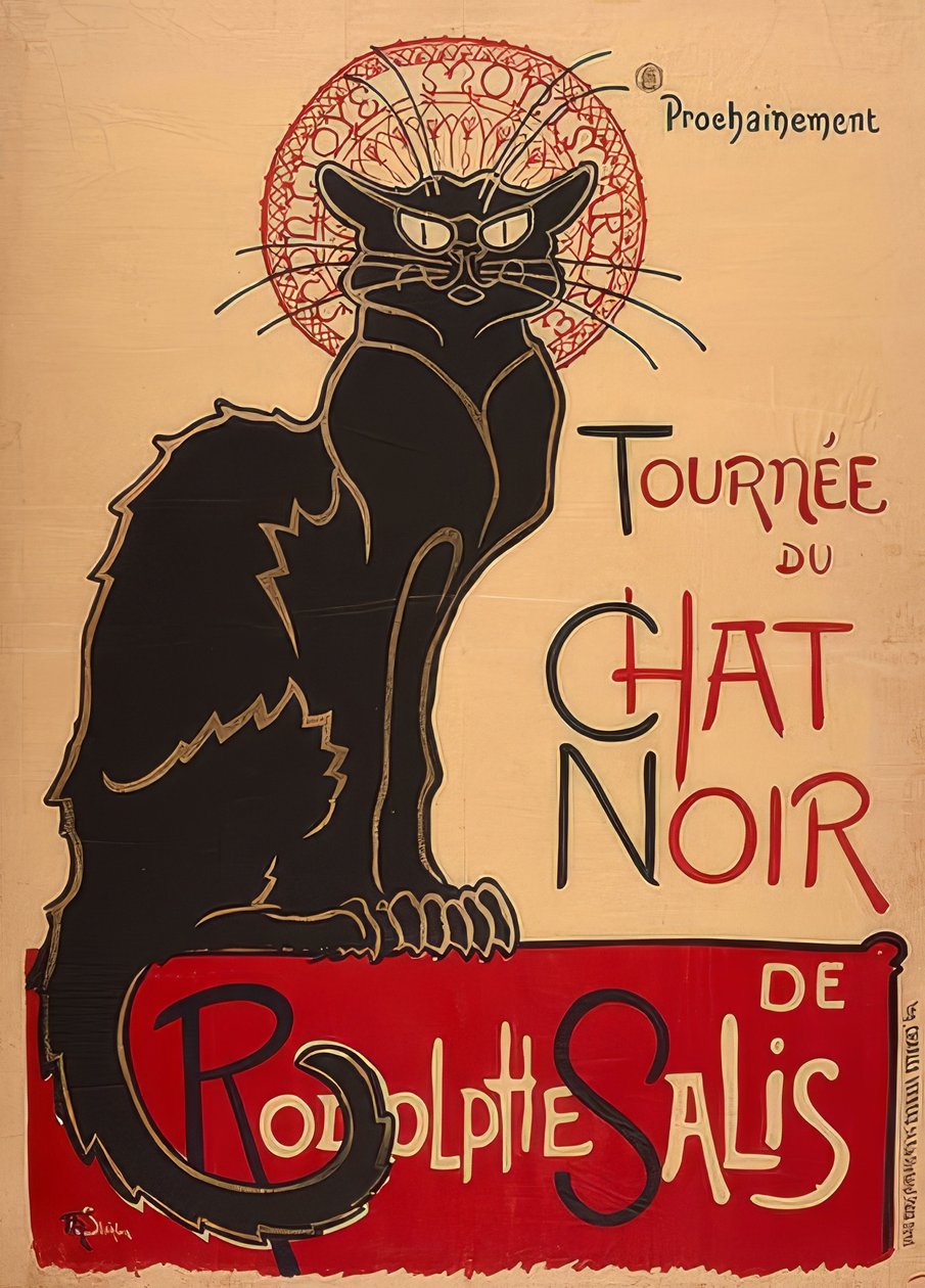 Tournée du Chat Noir de Rodolphe Salis (1ère version) - Théophile Alexandre Steinlen