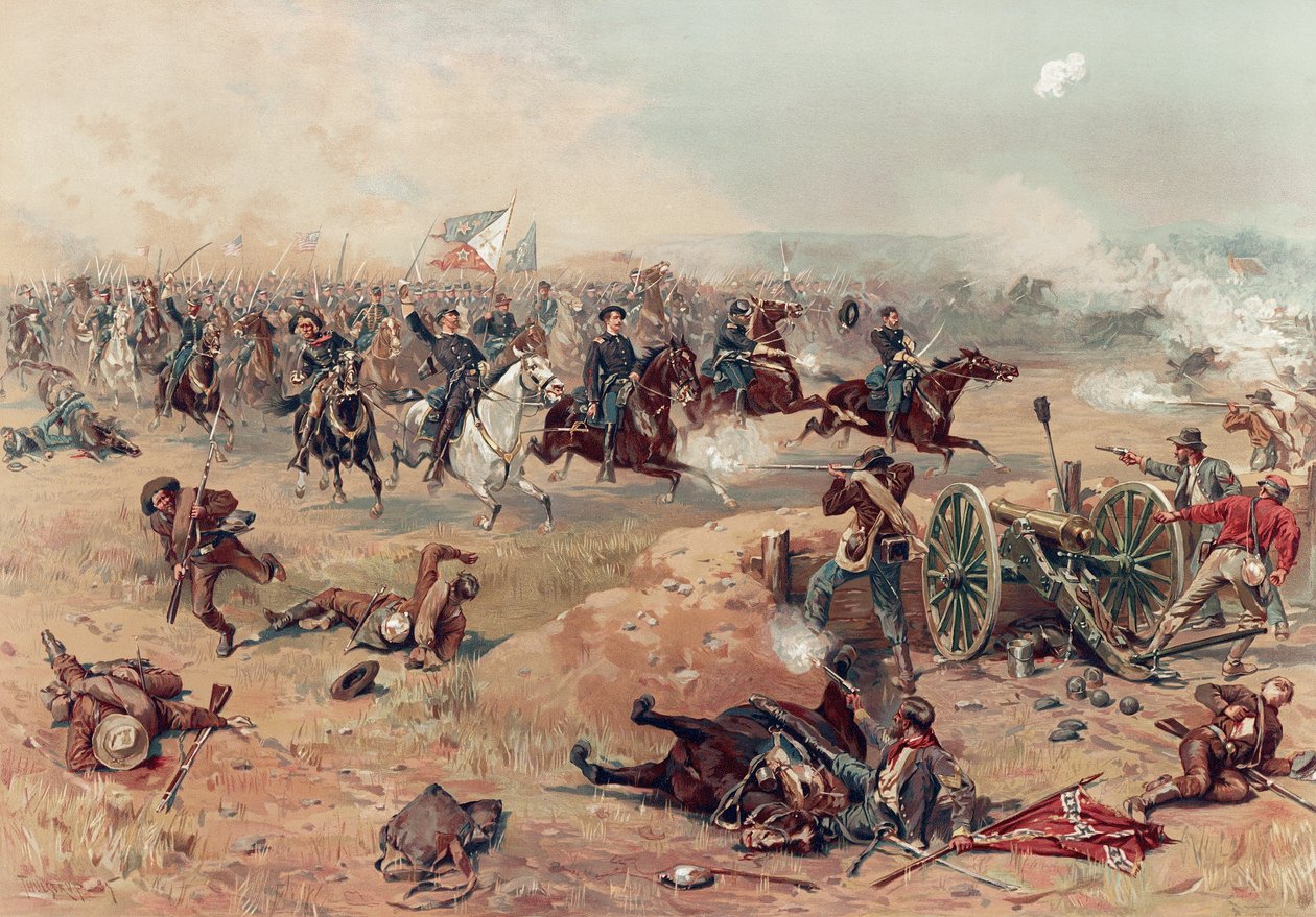 Charge finale de Sheridan à Winchester, pub. Prang & Co., 1886 - Thure de Thulstrup