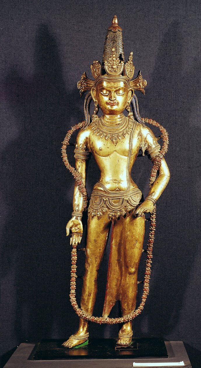 Bodhisattva Avalokitecvara, 15e-16e siècle (bronze) - Tibetan School