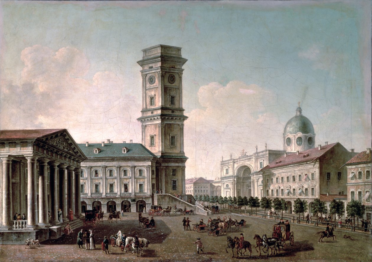 Vue de la perspective Nevski, Saint-Pétersbourg, 1810-20 - Timofei Alexeyevich Vasiliev