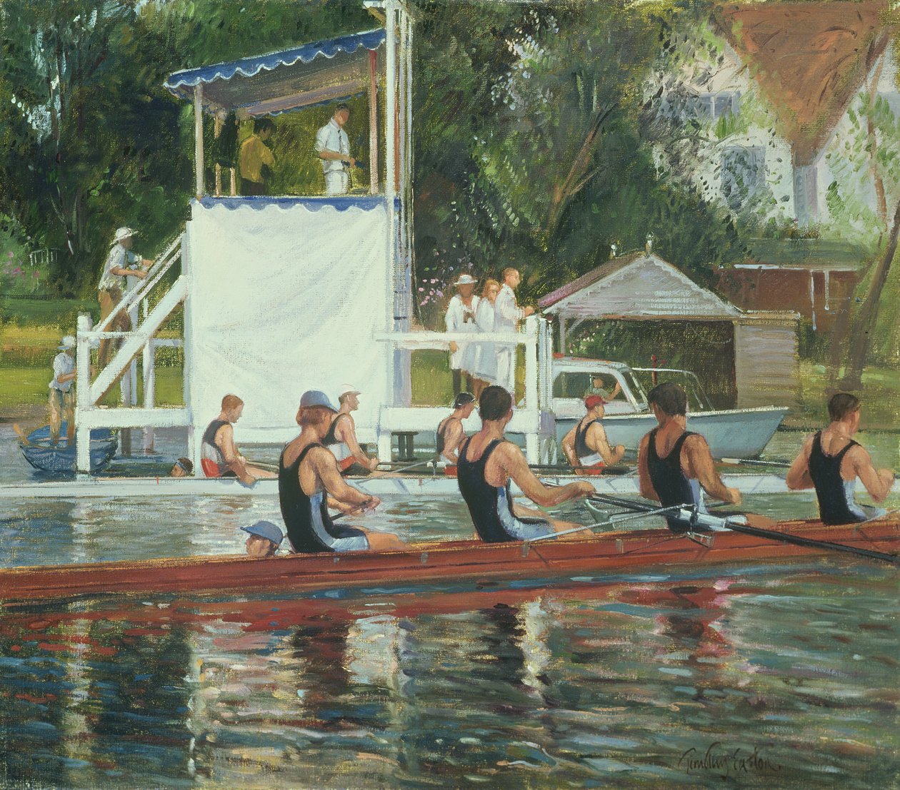 Avant le stand de presse, Henley - Timothy Easton