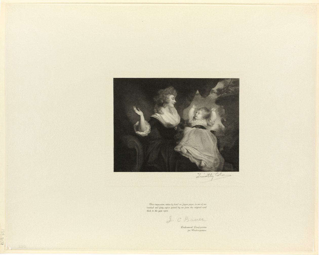 Duchesse de Devonshire et enfant, des Maîtres anglais anciens - Timothy Cole