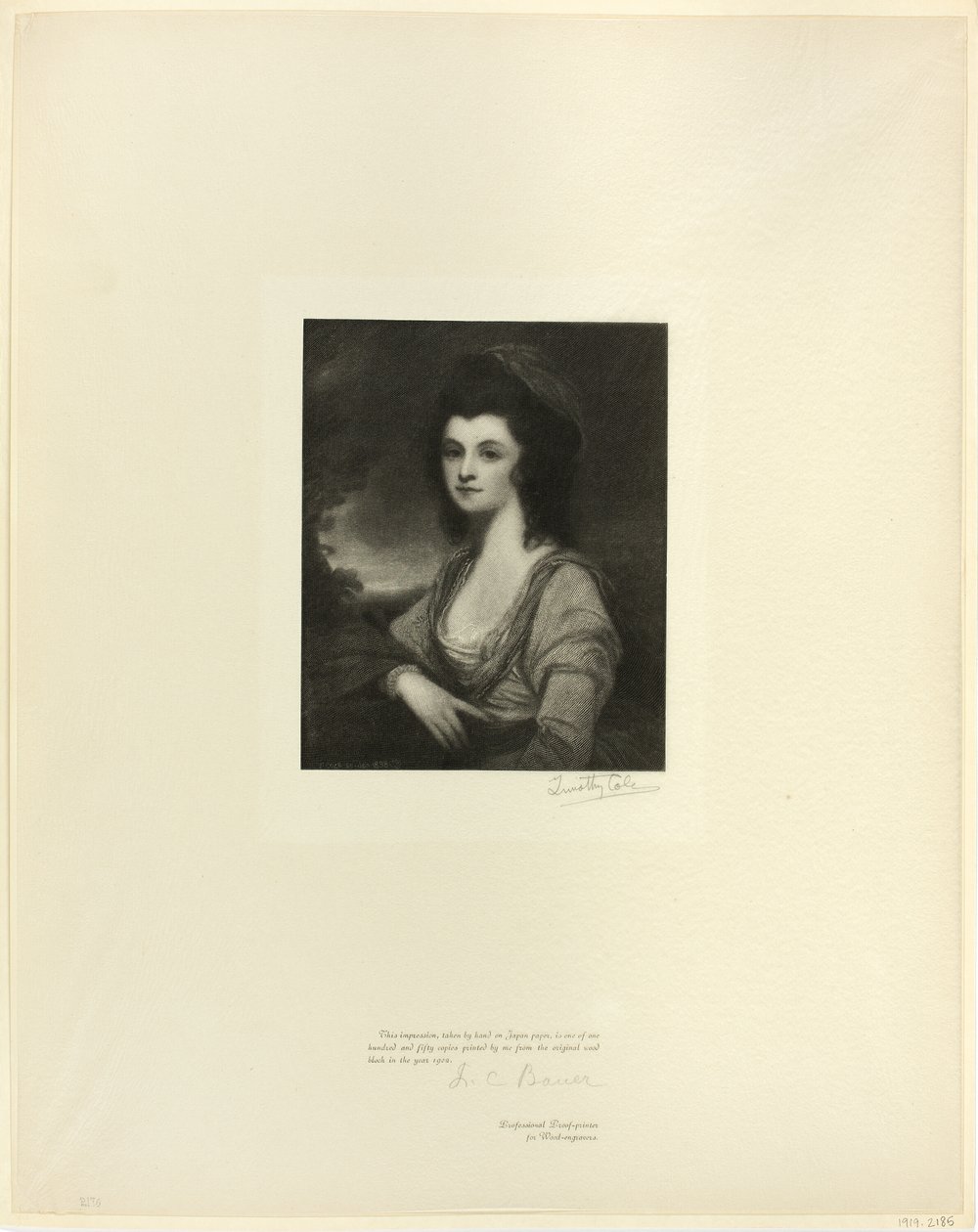 Portrait de Mme Davies, des Maîtres anglais anciens - Timothy Cole