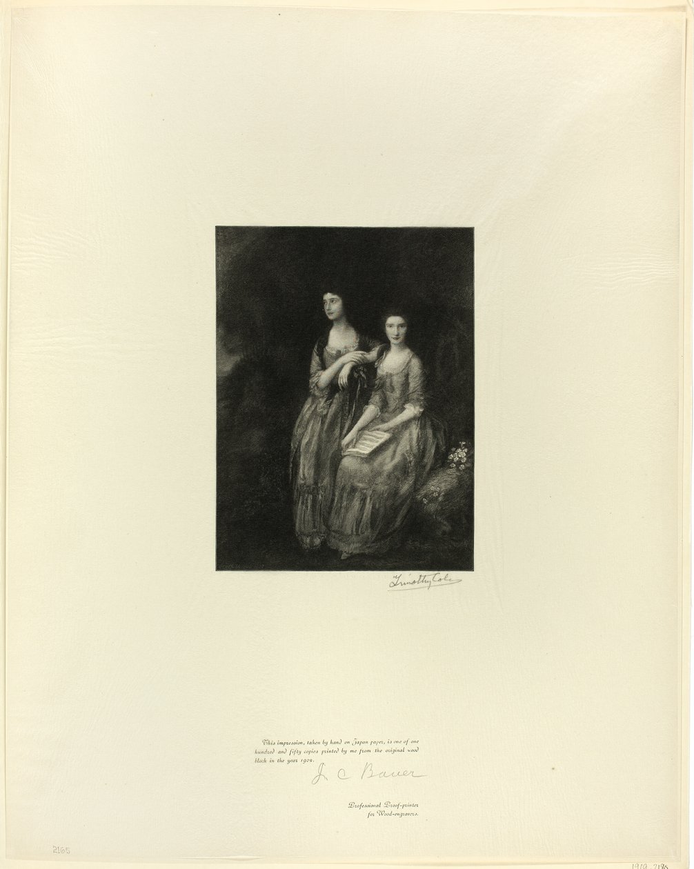 Les sœurs : Mme Sheridan et Mme Tickell, des Maîtres anglais anciens - Timothy Cole