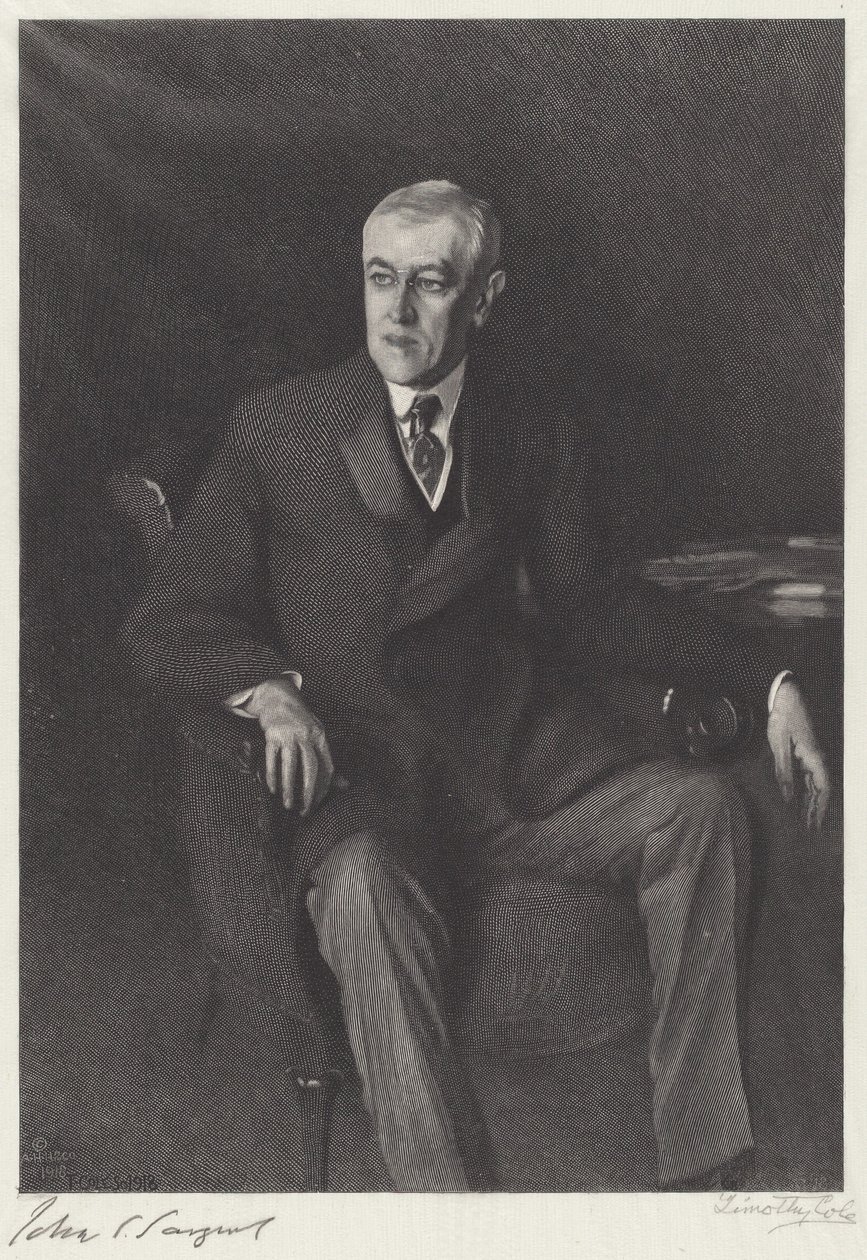 Woodrow Wilson - Timothy Cole after John Singer Sargent