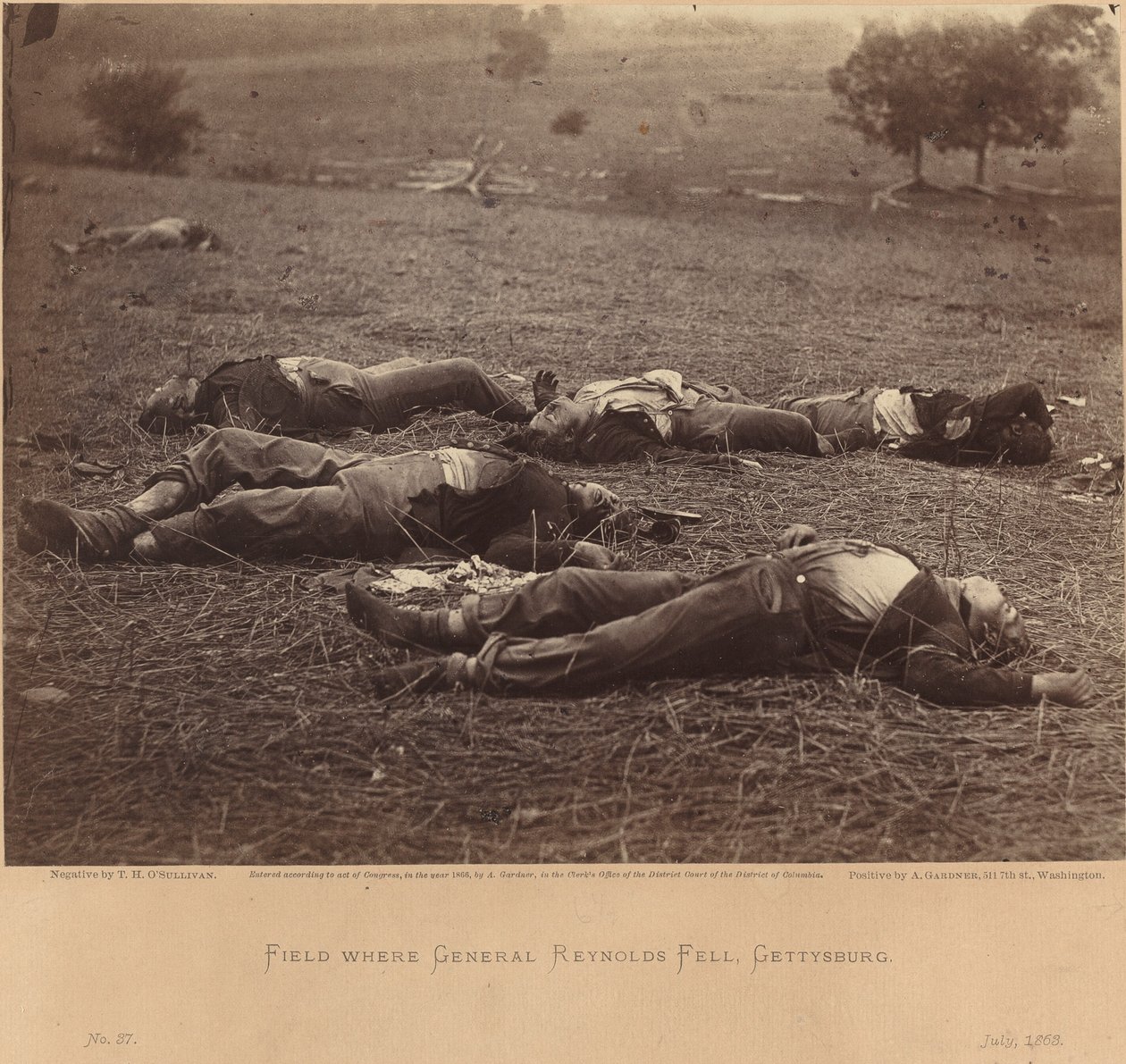 Champ où le général Reynolds est tombé, Gettysburg, 5 juillet 1863 - Timothy H. O