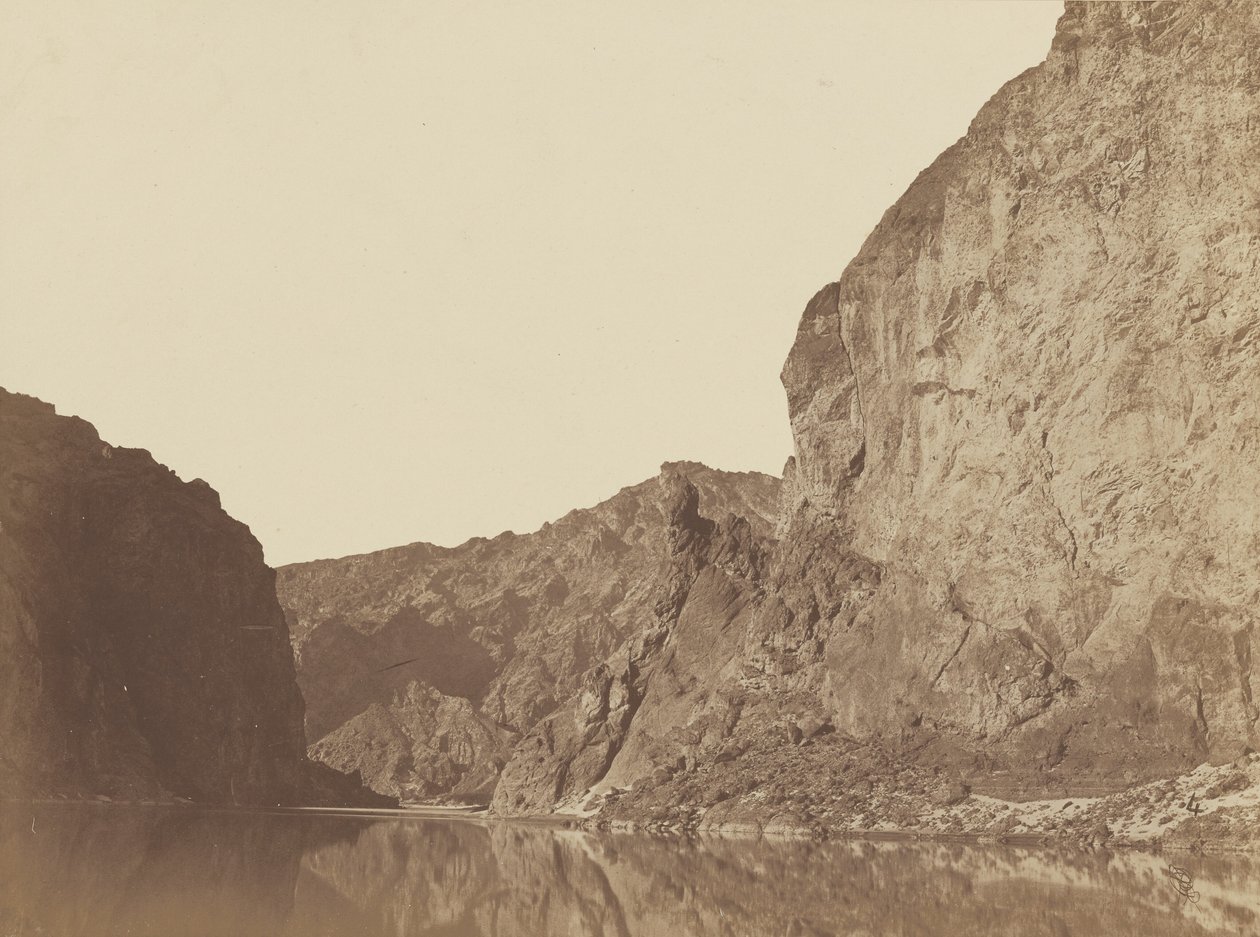 Canyon noir, fleuve Colorado, vue en contrebas depuis le camp de Big Horn, n° 4, 1871 (photo) - Timothy O