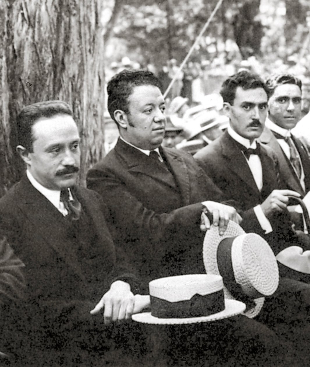 Jose Vasconcelos et Diego Rivera lors d