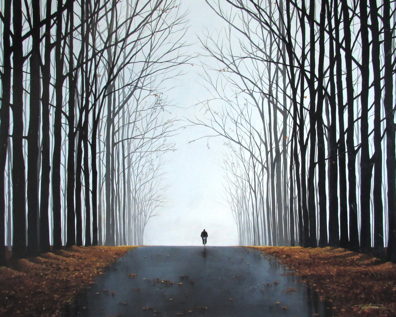 Vélo du matin (acrylique sur toile), 2016 - Tina Palmer