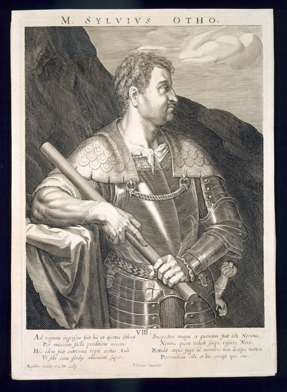 M. Silvius Otho empereur de Rome 68 après J.-C. gravé par Aegidius Sadeler - Tiziano Vecelli