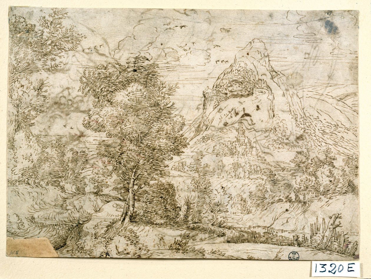 Paysage avec des oiseaux en vol - Titian (c.1488 1576)