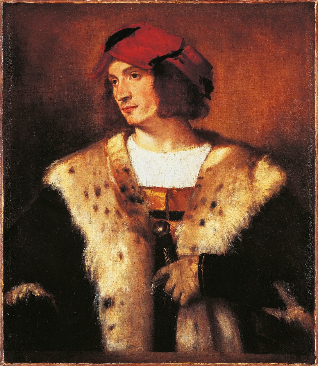 Portrait de jeune homme vêtu de fourrure - Titian (c.1488-1576)