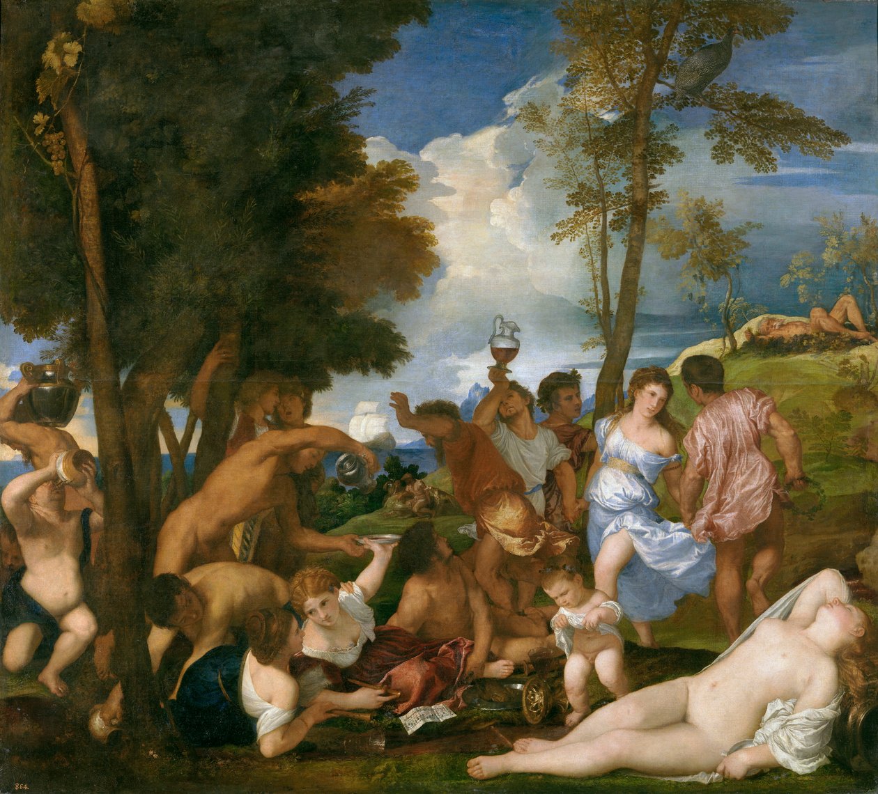 Espagnol :  La bacanal de los andrios La bacchanale des Andriens - Titian
