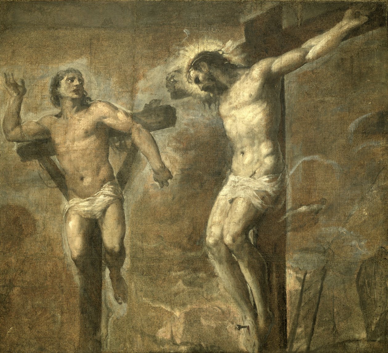 Christ en croix et le bon larron, c.1565 - Tiziano Vecelli