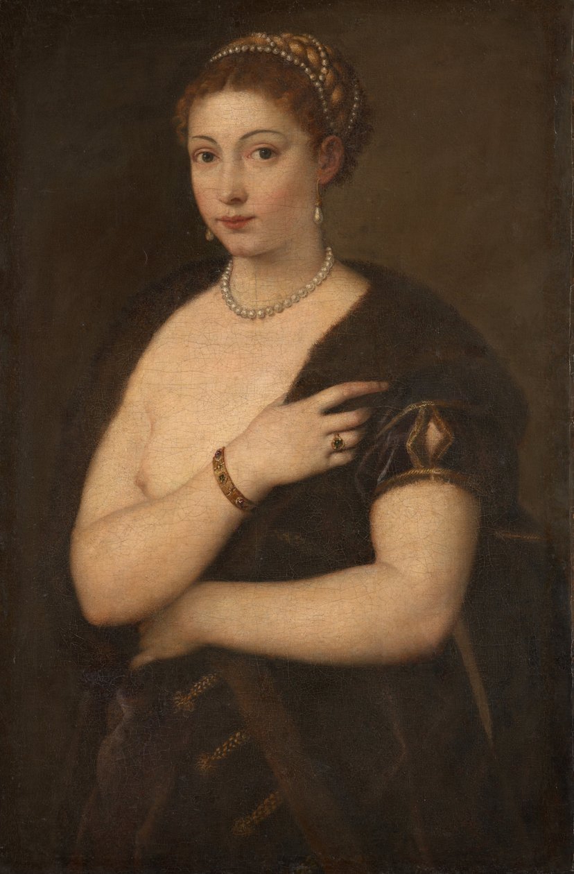 Fille en fourrure - Tiziano Vecelli