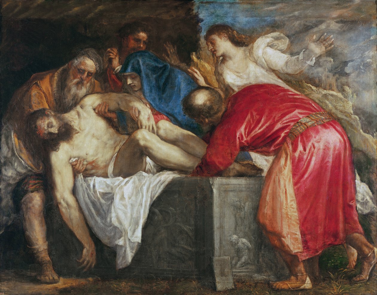 La Mise au tombeau du Christ, 1559 - Tiziano Vecelli
