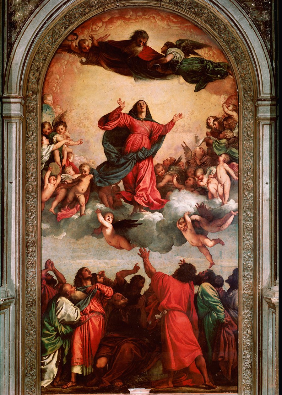 Assomption Peinture de Titien (Tiziano Vecellio) (1485-1576) - Tiziano Vecelli