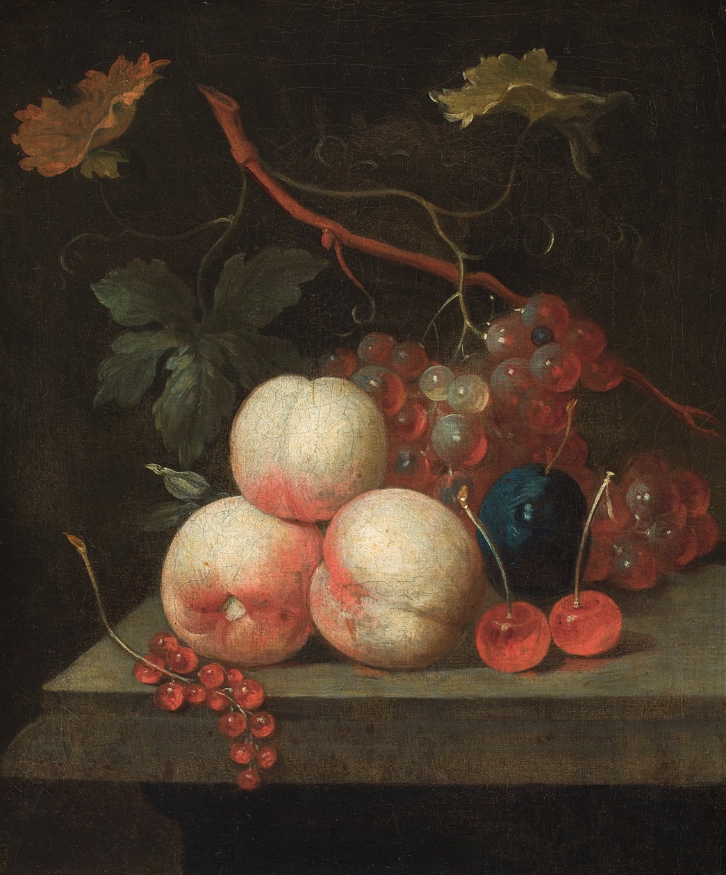 Nature morte aux fruits (huile sur toile) - Tobias (circle of) Stranover