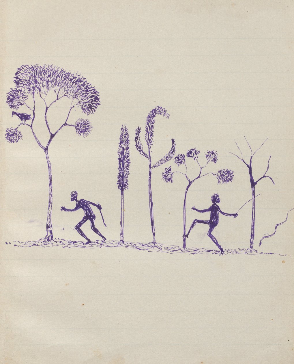 Peuple Kwatkwat - (Aborigènes parmi les arbres) Carnet de croquis principalement des activités des Aborigènes et des Blancs - Tommy McRae