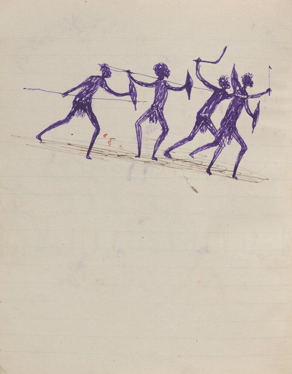 Kwatkwat - Aborigènes avec des armes - Tommy McRae
