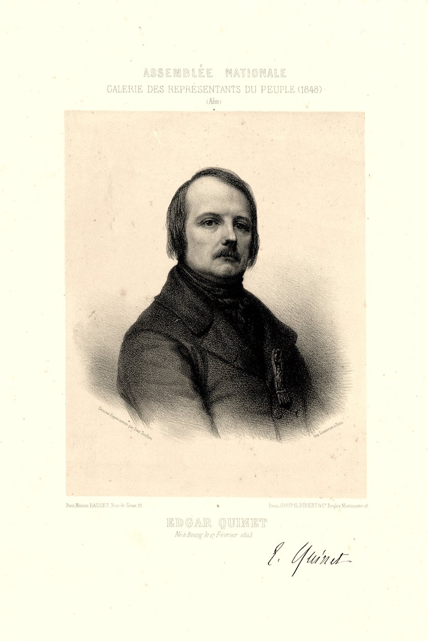 Edgar Quinet par Toullion - Tony Toullion