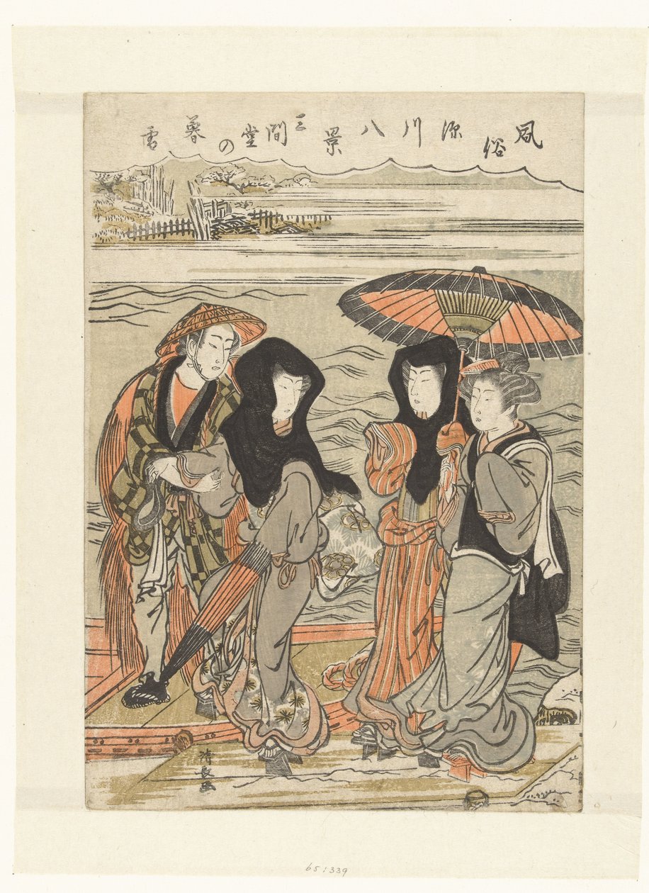 Neige du soir à Sangendo - Torii Kiyonaga