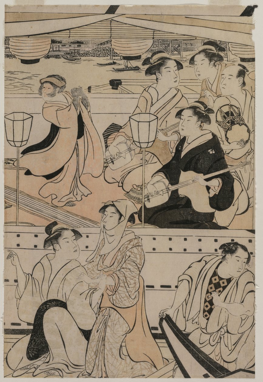 Partie de bateau sur la rivière Sumida - Torii Kiyonaga