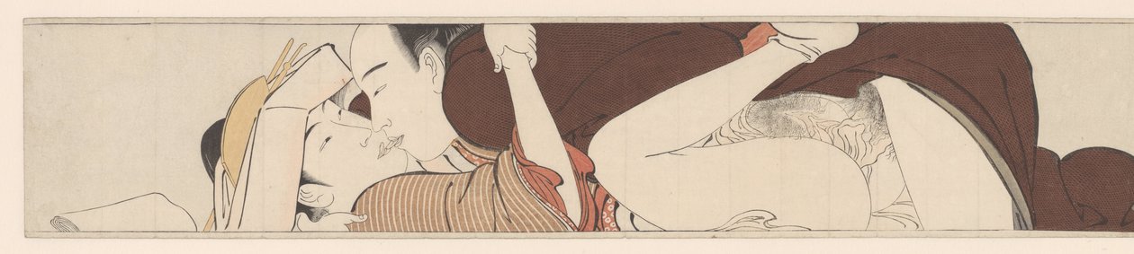 Amour pressé (série Sode no maki) - Torii Kiyonaga